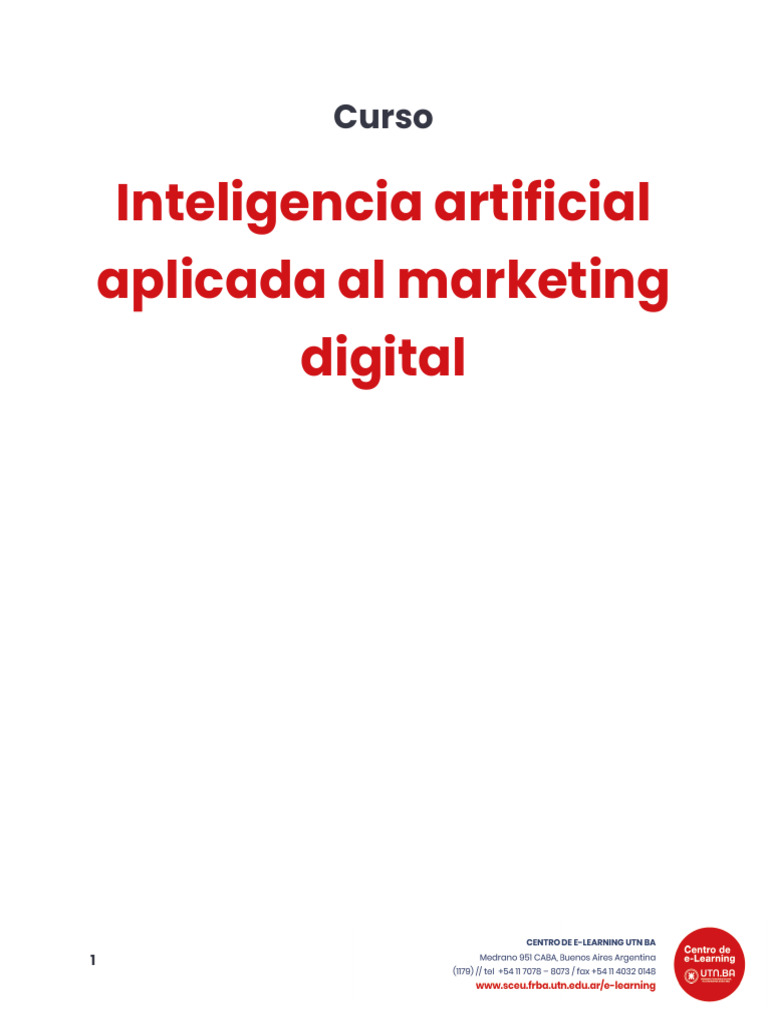 Unidad 1 - Introducción A La Inteligencia Artificial en El Marketing ...