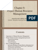Pmbok Chapter 8 - HRM