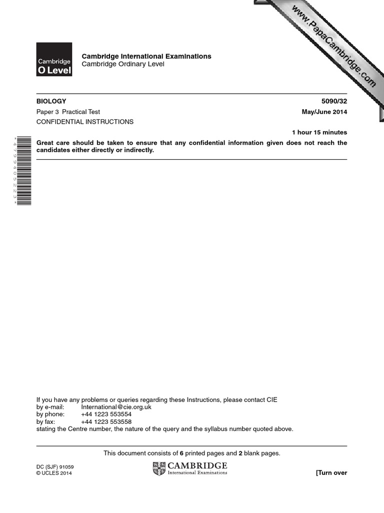 Cambridge Ordinary Level | PDF