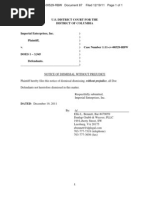 Download 121911 Imperial Enterprises Inc v Does DC - Dismissal Letter All Doe Defendants by Cashman Law Firm PLLC SN76443364 doc pdf