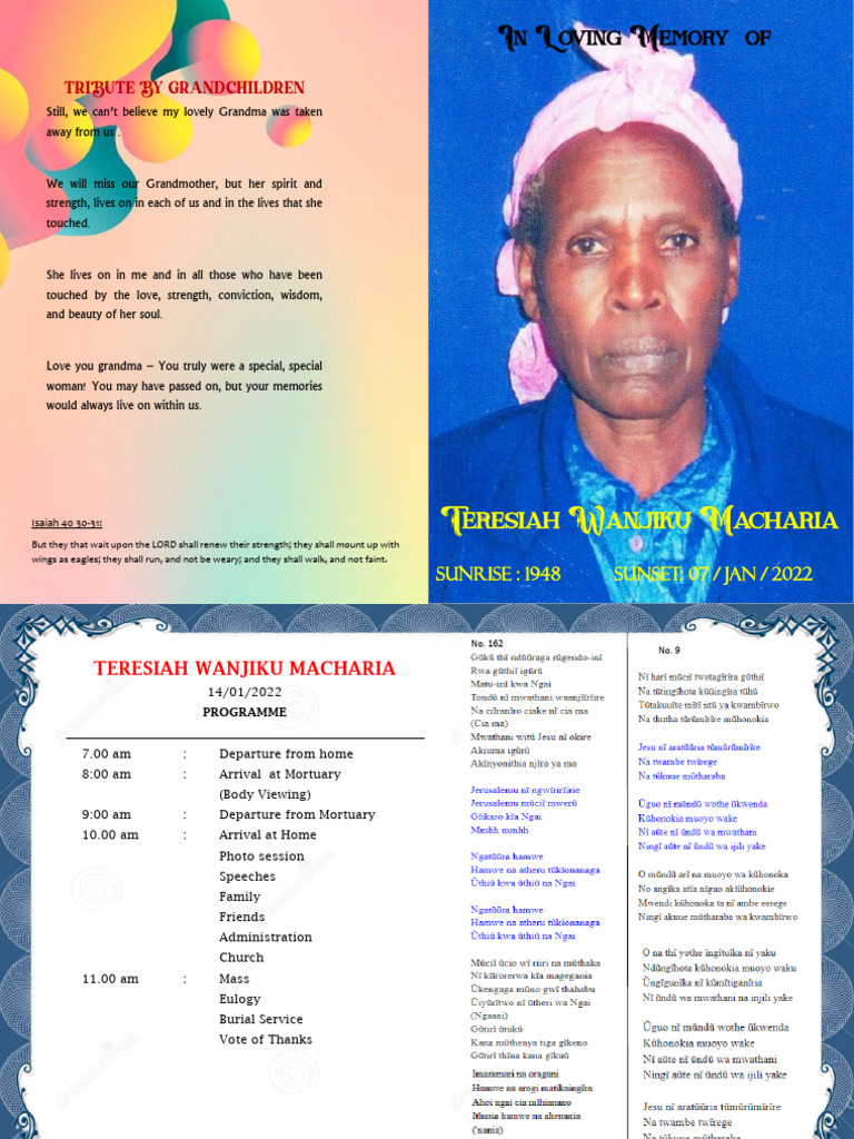 Funeral prog print pdf