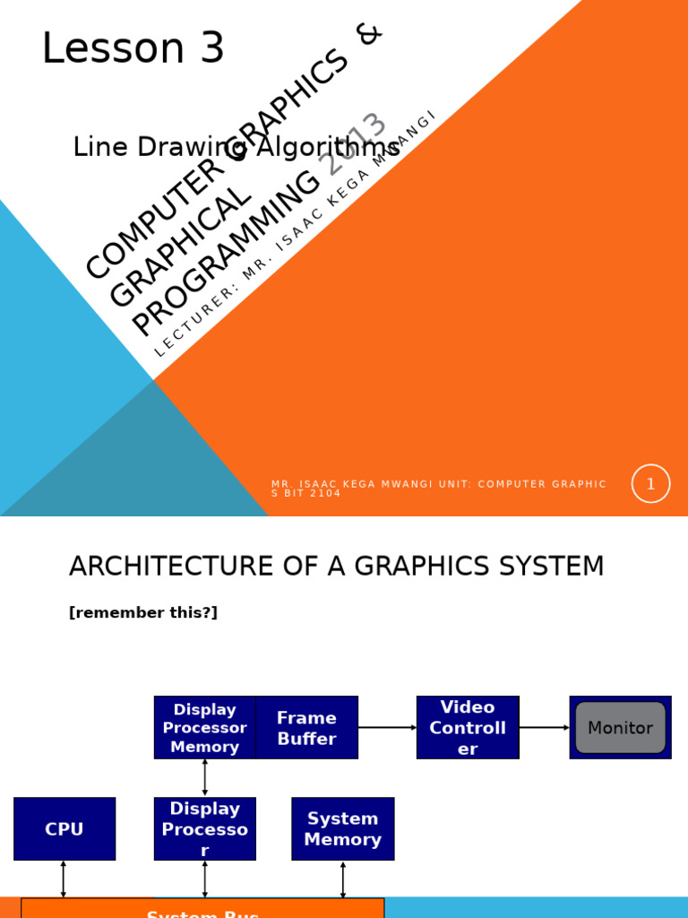 ICS2311 - L03 Line Drawing Algorithms | PDF