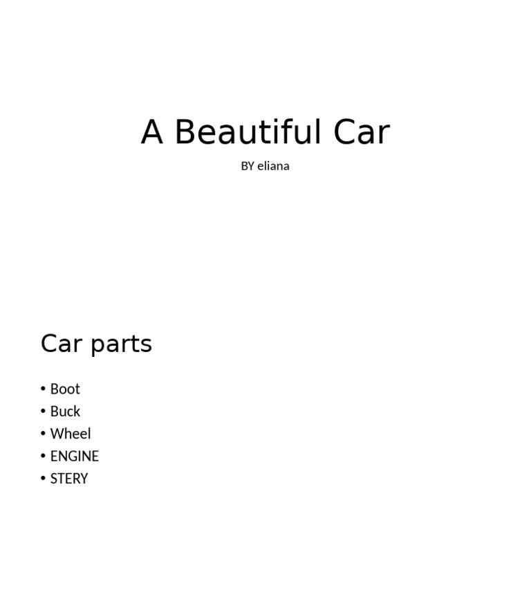 A Beautiful Car | PDF