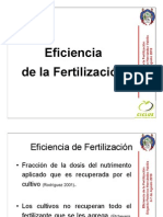 Eficiencia de La Fertilización