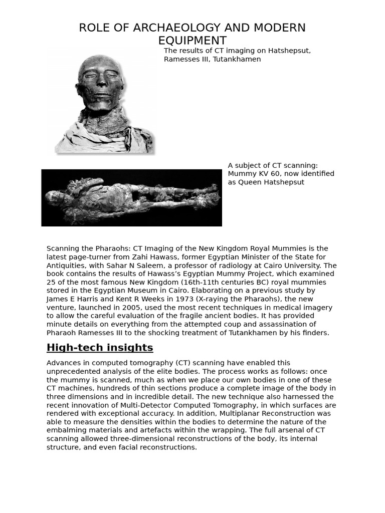 Role of Archeology and Modern Equipments | PDF