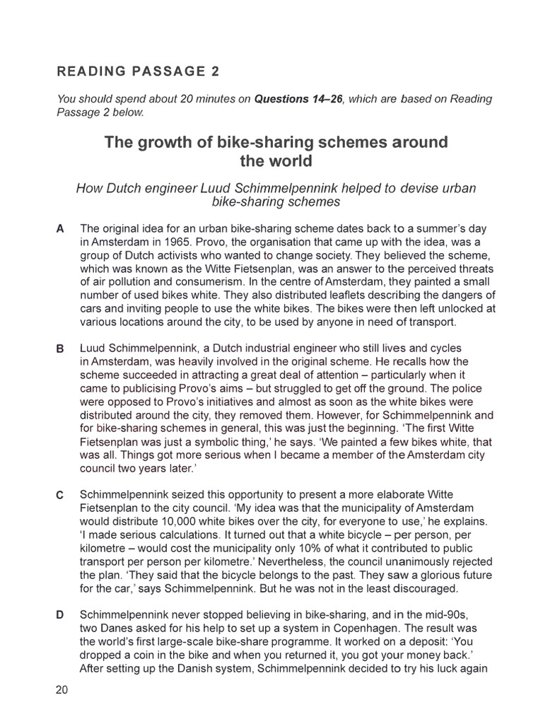 Bike Sharing Scheme | PDF