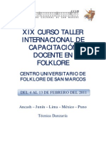 Resumen XIX Curso dANZAS