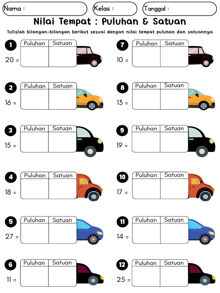 Grade 1 Maths Place Value Worksheet | PDF