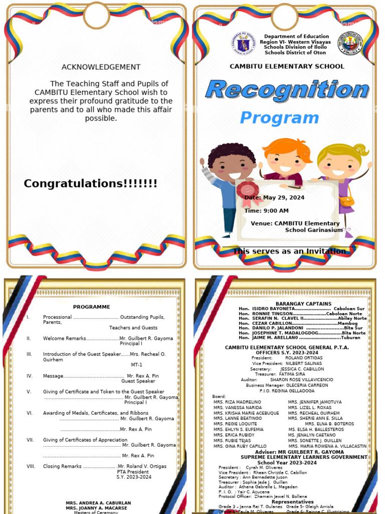 Corrected Recognition Program 2023 2024 | PDF