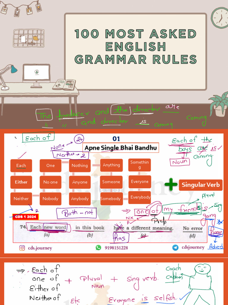 English Rules 50-100 | PDF