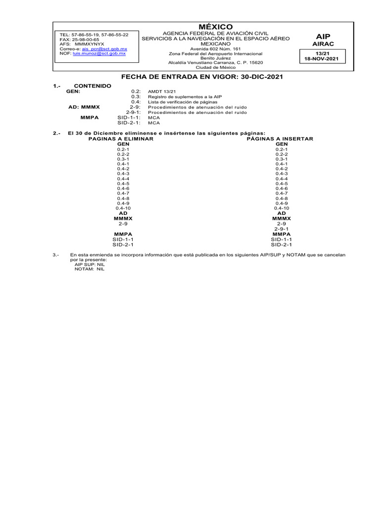 1 Amdt Airac 13 21 | PDF