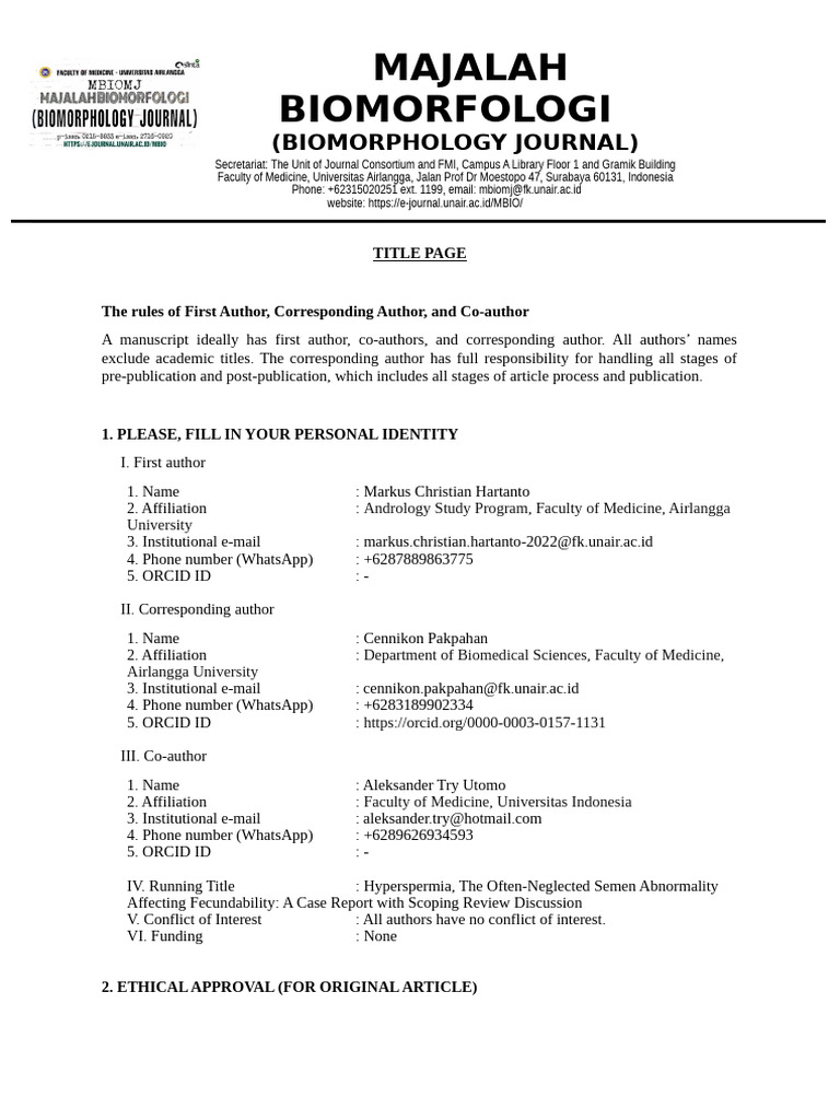 TITLE+PAGE+ +hyperspermia | PDF