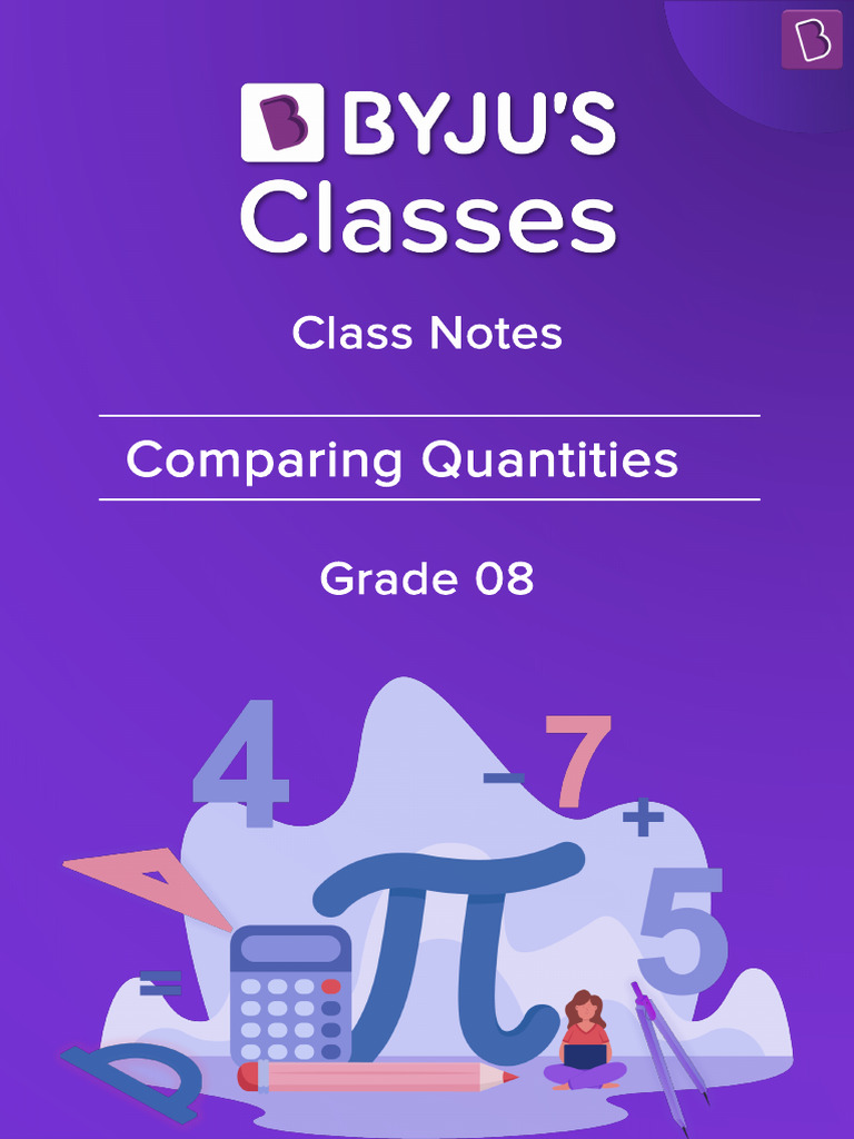 CBSE G+08 Comparing+Quantities Notes | PDF