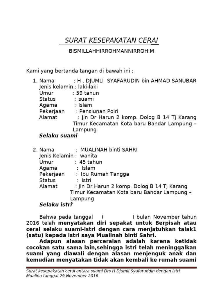 Surat Cerai | PDF