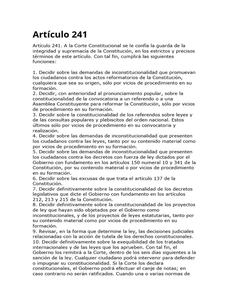 Artículo 241 | PDF