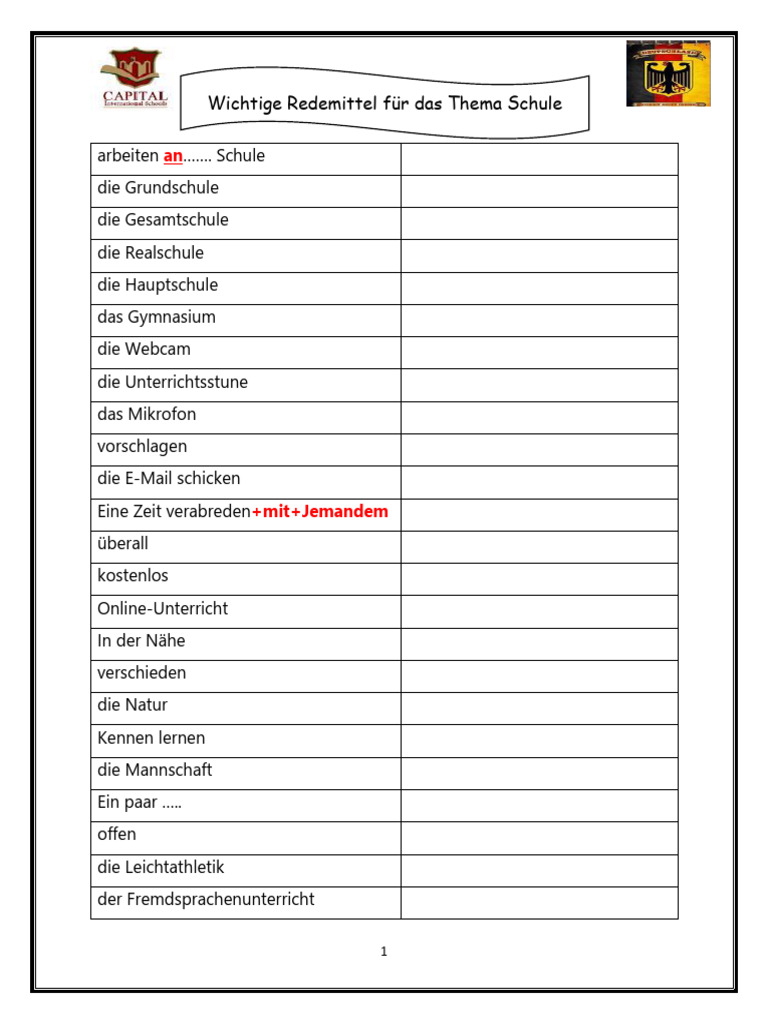 Einheit 1 schule und lernen pdf