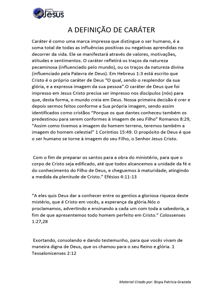 Definição de Carater | PDF