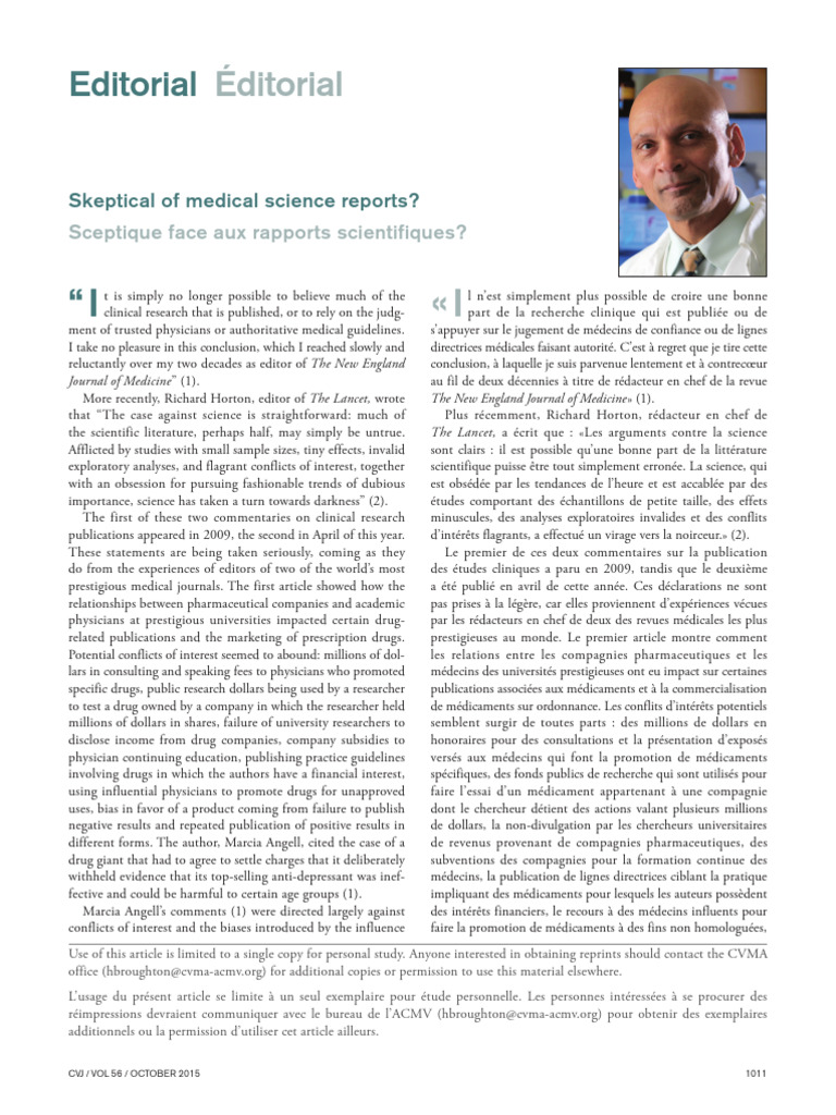 Skeptical of Medical Science Report | PDF | Medicine
