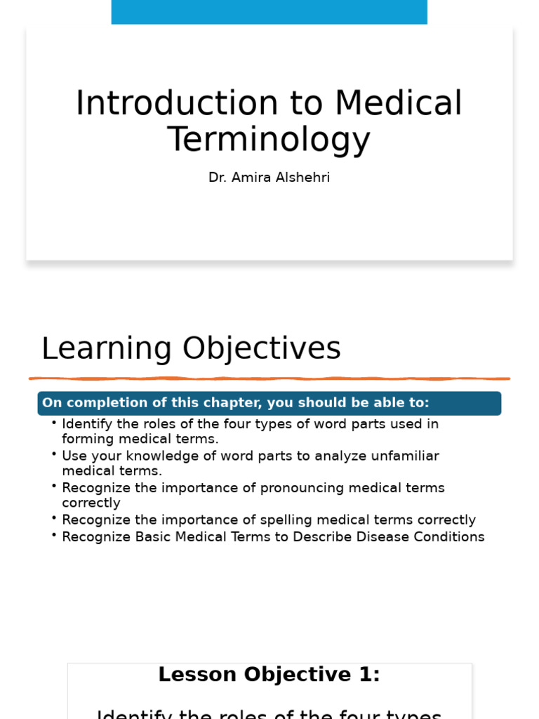 Chapter 1 Introduction To Medical Terminology 3 | PDF