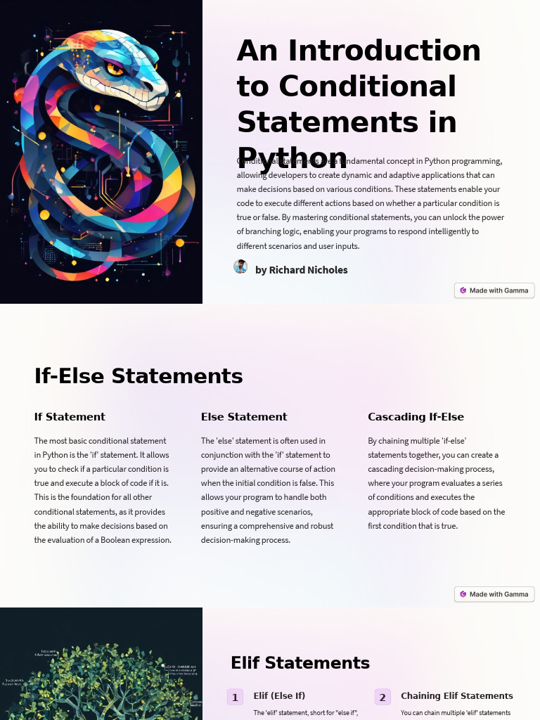 An Introduction To Conditional Statements in Python | PDF