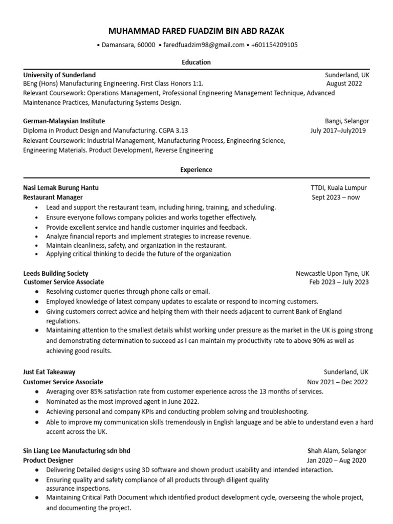 Fared's Resume | PDF
