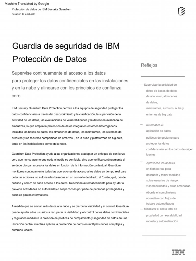 Ibm security guardium data protection e pdf