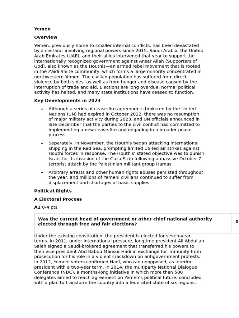 Yemen | PDF
