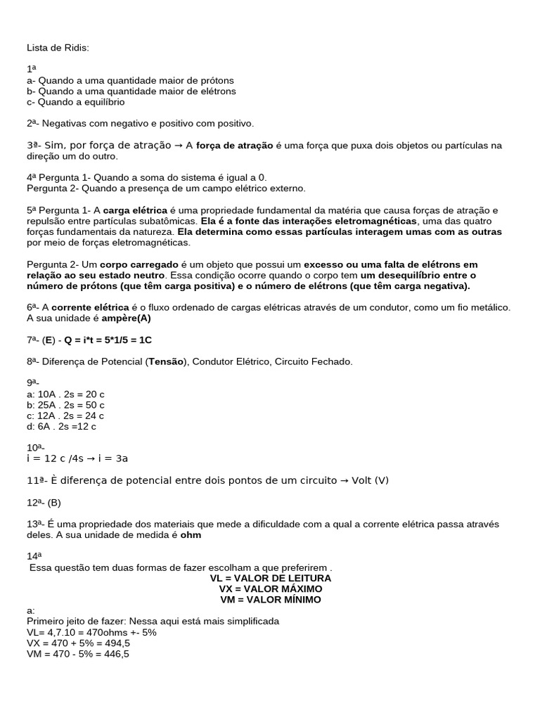 Lista de Ridis | PDF