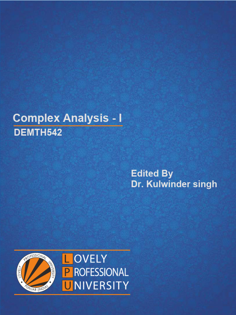 Complex Analysis-I | PDF