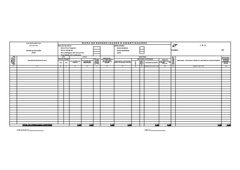 Modelo 32 Amortizações | PDF