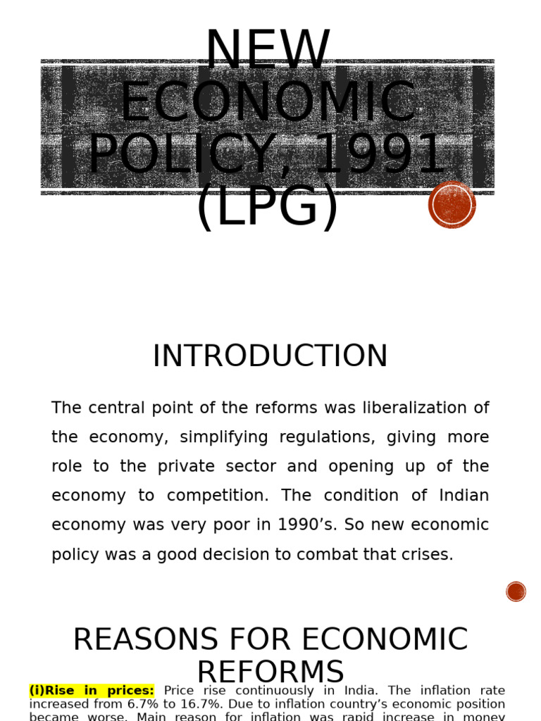 New Economic Policy 1991 | PDF