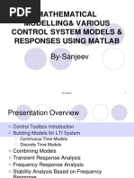 Mathematical Modelling& Various Control System Models & Responses Using Matlab