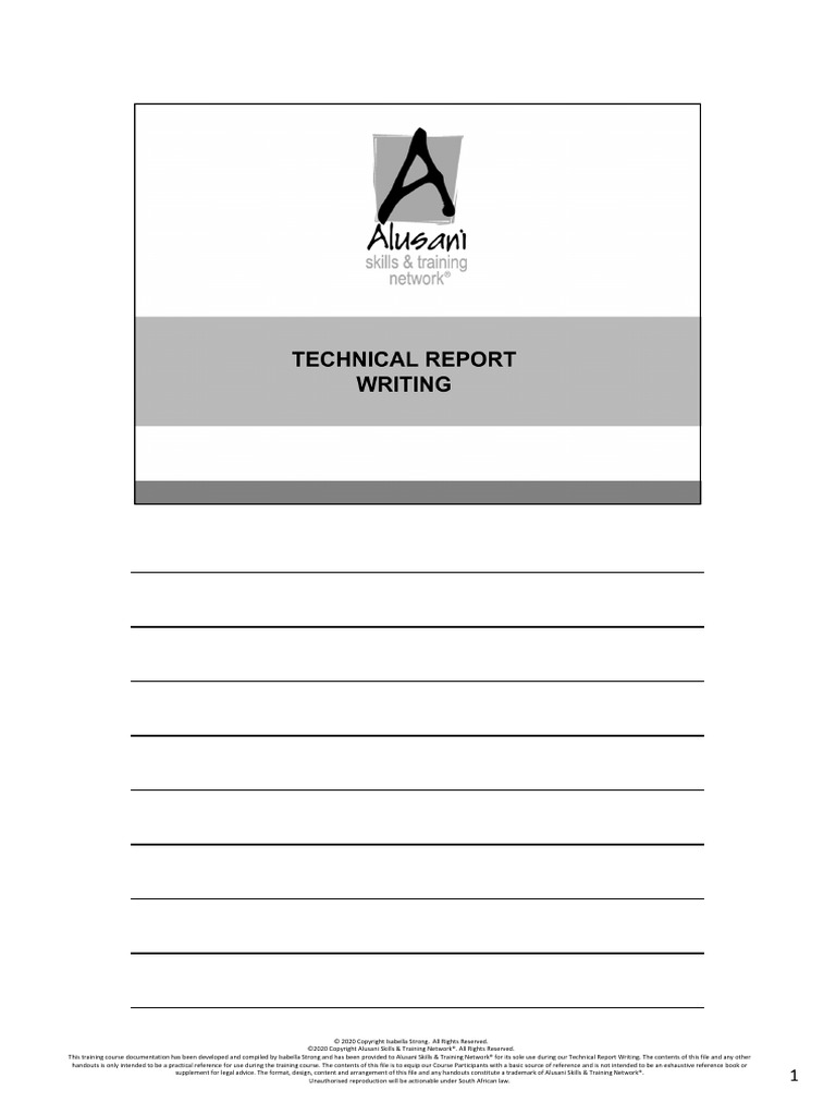 Technical writing presentation revised version 2020 pdf