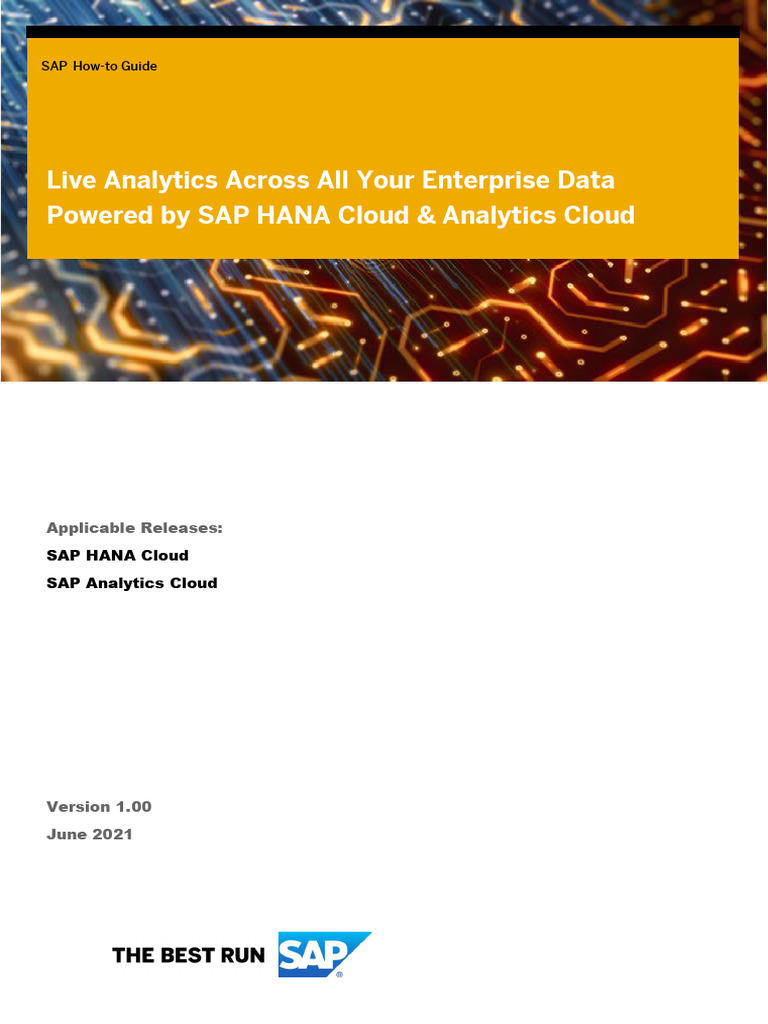 Live Analytics Across All Your Enterprise Data Powered by SAP HANA ...