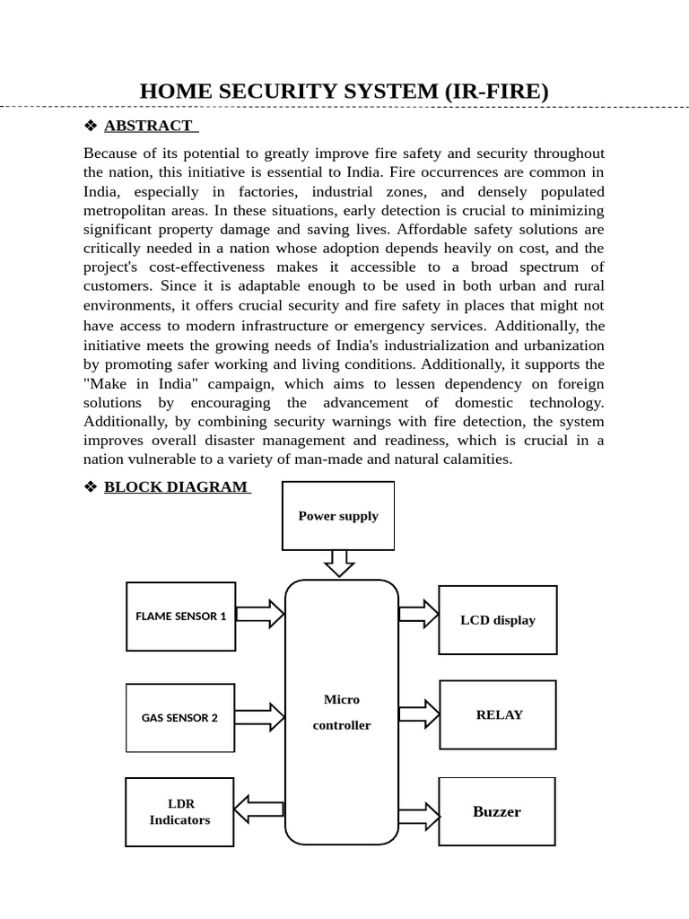 Ct-017 Home Security System (Ir-Fire) | PDF