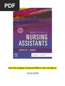 Mosby's Textbook For Nursing Assistants 10th Edition PDF