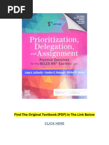 Prioritization, Delegation, and Assignment Practice Exercises 5th Edition PDF