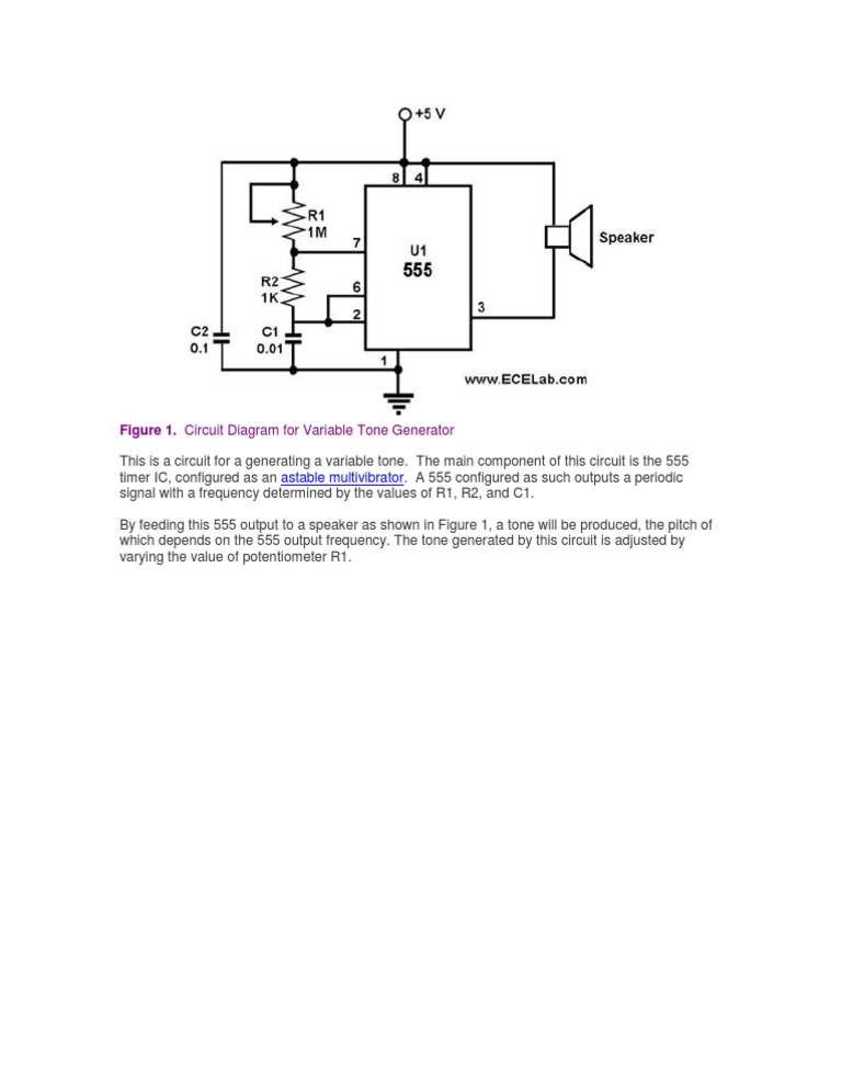 Variable Frequency Tone Generator PDF Signal Processing