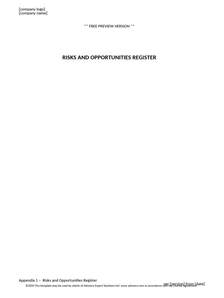 05.1 Appendix 1 Risks and Opportunities Register 20000 Preview en | PDF