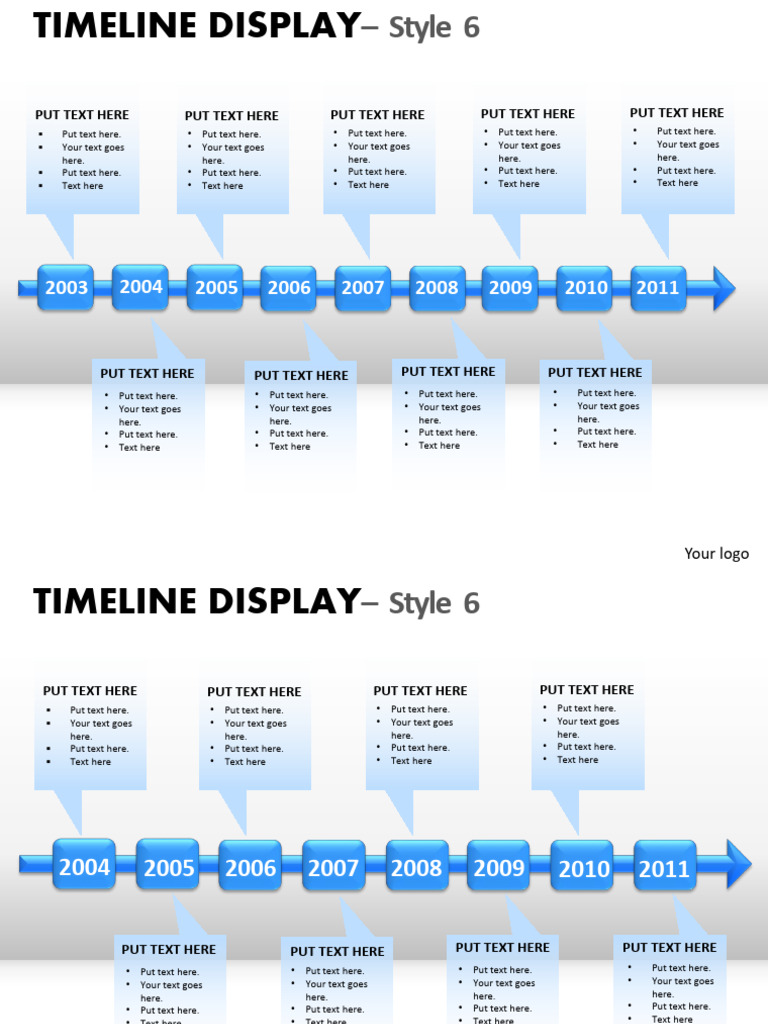 Timeline Display Style 6 Powerpoint Presentation Slides | PDF | Software