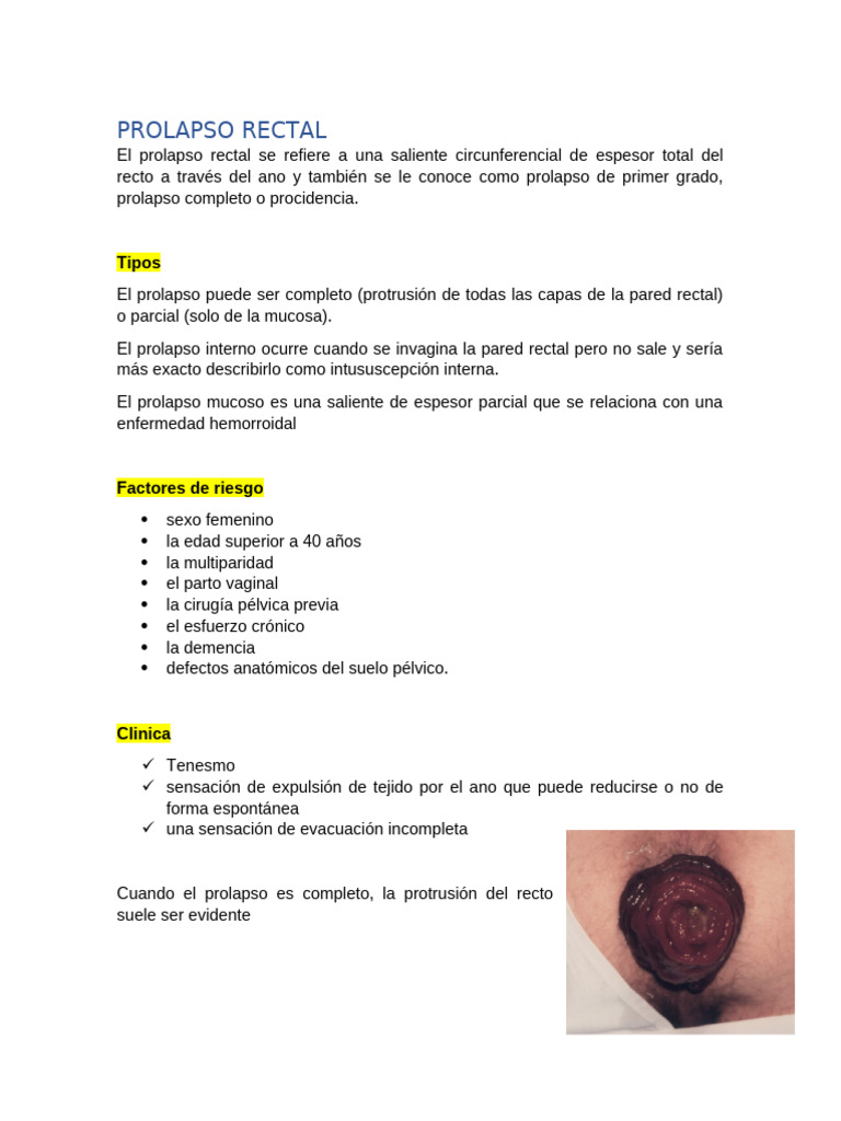 Prolapso Rectal | PDF