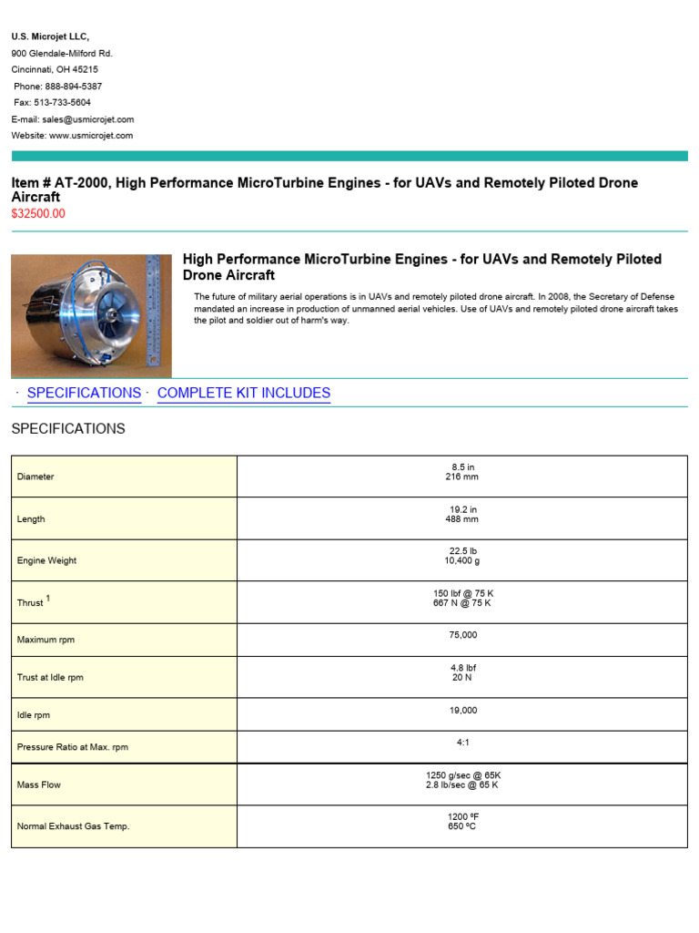 AT 2000, - HighPerformanceMicroTurbineEngines ...