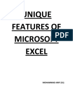Unique Features of Microsoft Excel