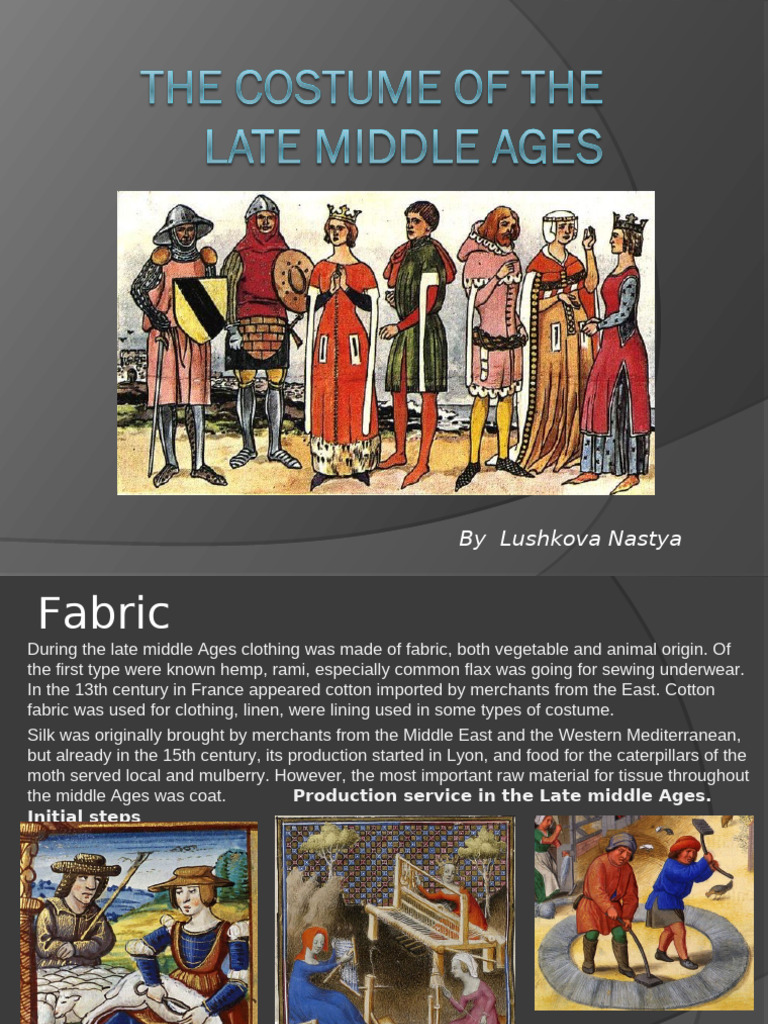 The Costume of The Late Middle Ages | PDF