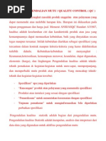 PENGENDALIAN KUALITAS STATISTIK