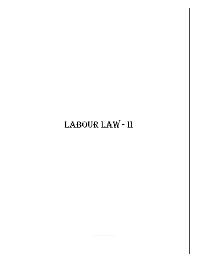 What Is Labour Pdf