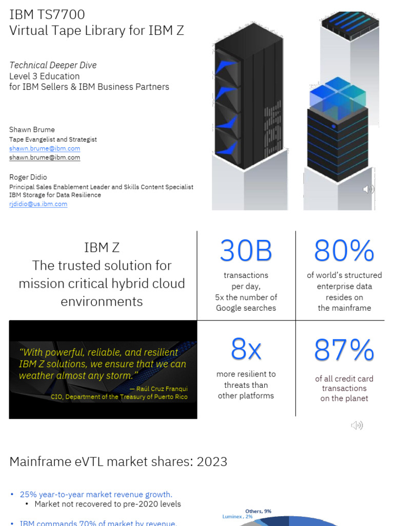 IBM TS7700 Virtual Tape Library Overview | PDF | Hard Disk Drive ...
