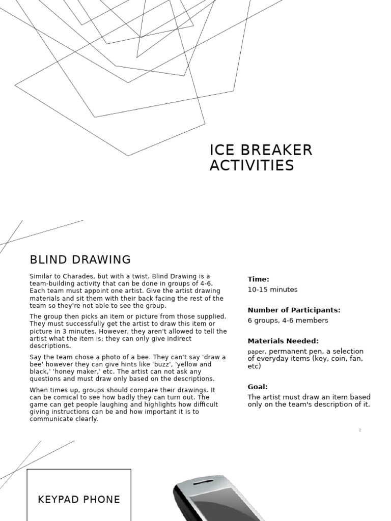 Ice Breaker Activities Pdf