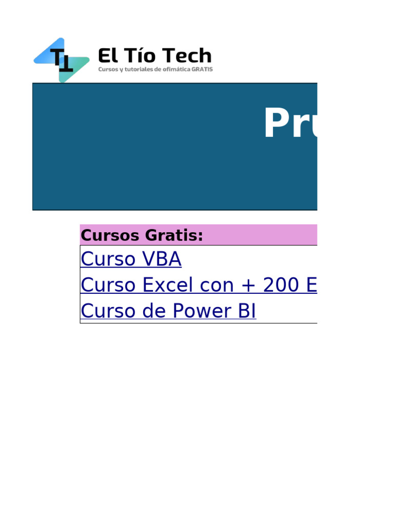 Puedes Aprobar Esta Prueba De Entrevista De Excel Pdf