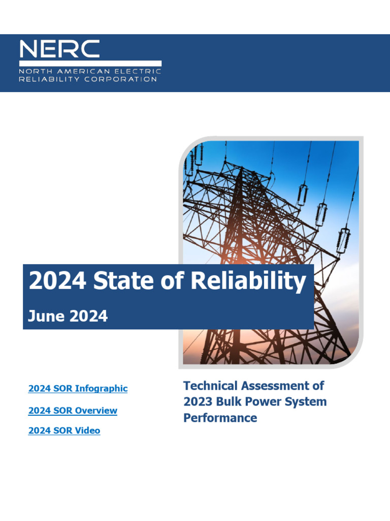 2024 Bulk Power System Reliability Report | PDF | Electric Power ...